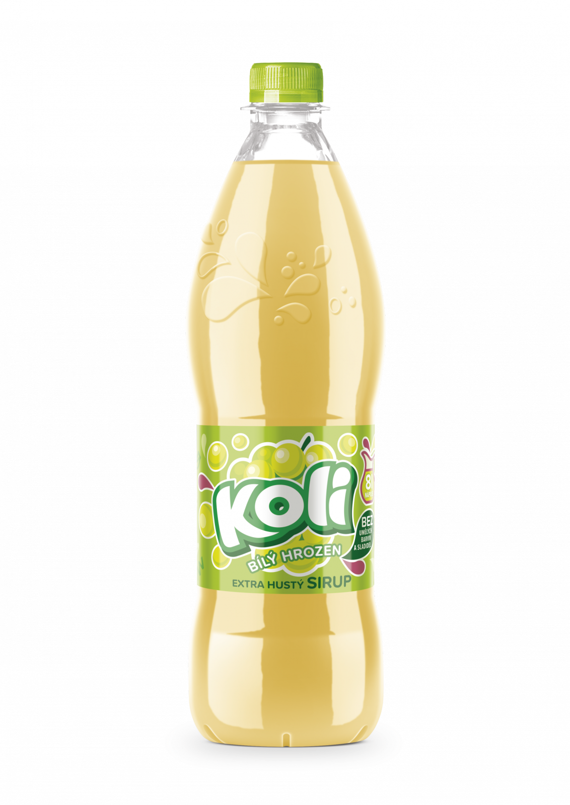 Koli-Sirup EXTRA dick 0,7lt weiße Traube – erfrischende Limonade mit dem Geschmack weißer Trauben. Sodovkárna Kolín