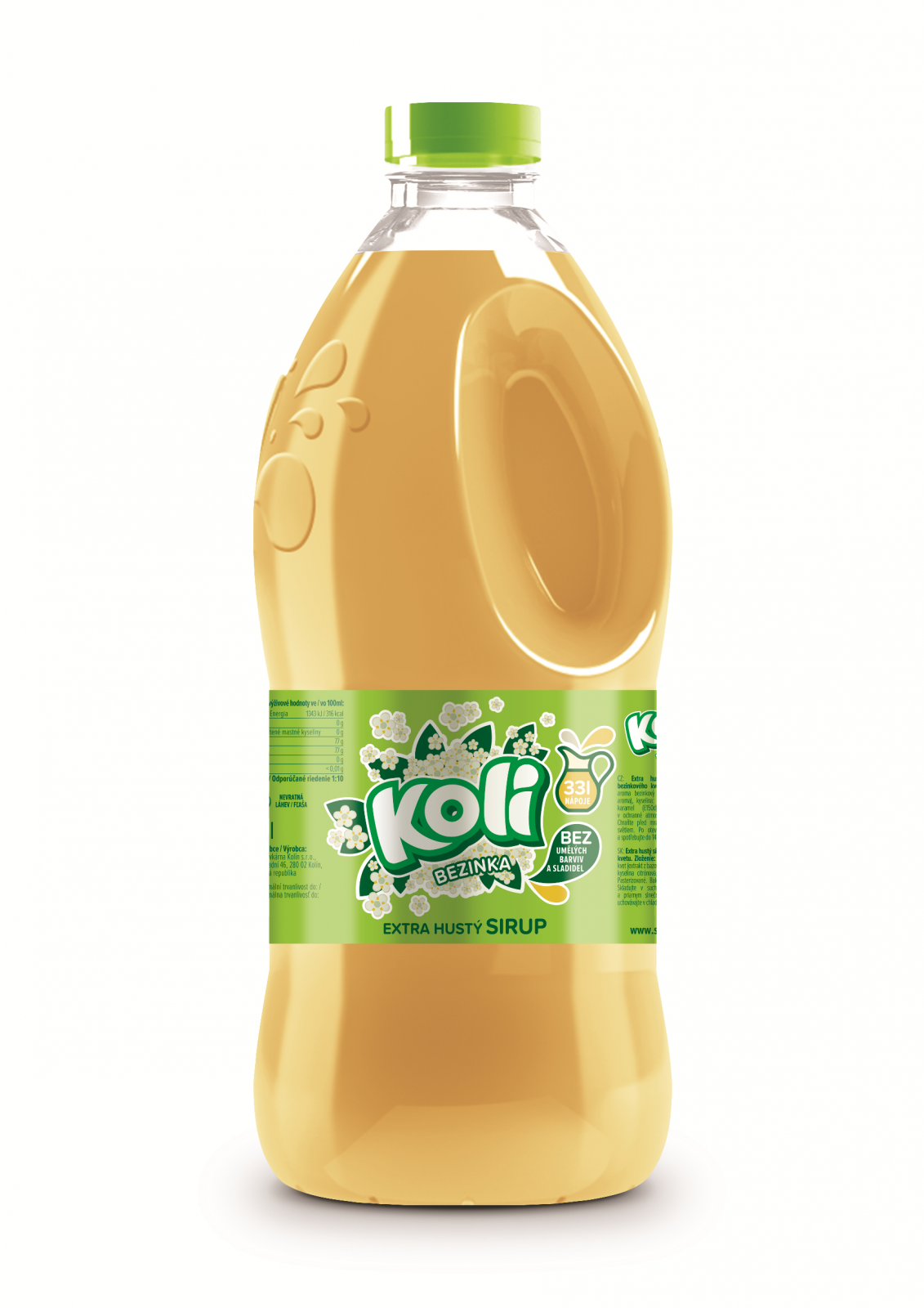 Koli-Sirup EXTRA dick 3lt Holunder – erfrischende Limonade mit Holundergeschmack. Sodovkárna Kolín