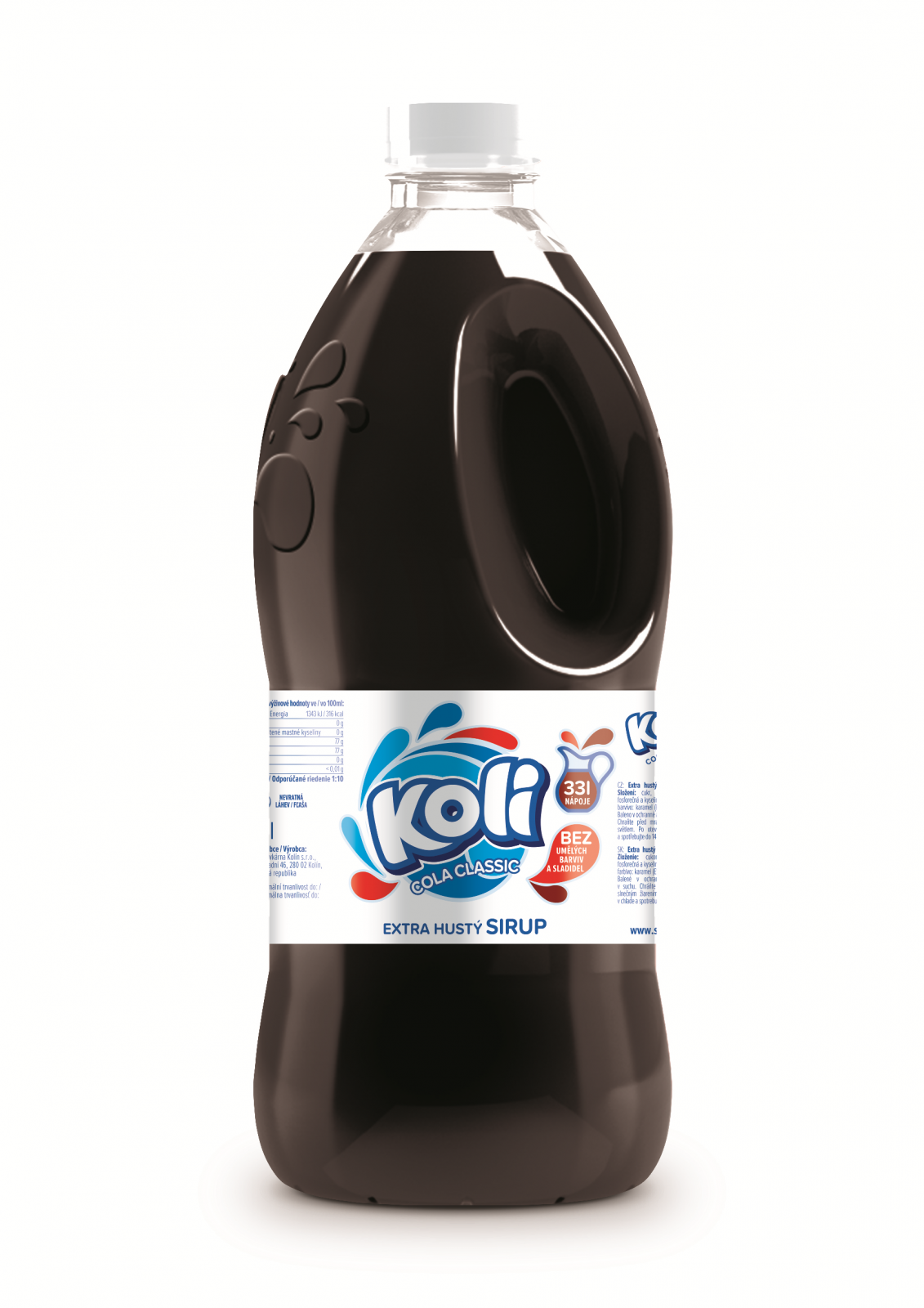 Koli-Sirup EXTRA dick 3lt Cola Classic – klassische Cola mit Koffeingehalt. Sodovkárna Kolín