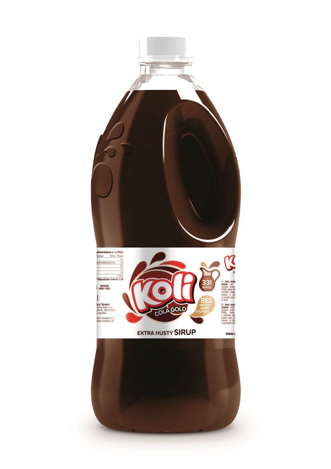 Koli-Sirup EXTRA dick 3lt Cola Gold – Limonade mit vollem Cola-Geschmack. Sodovkárna Kolín